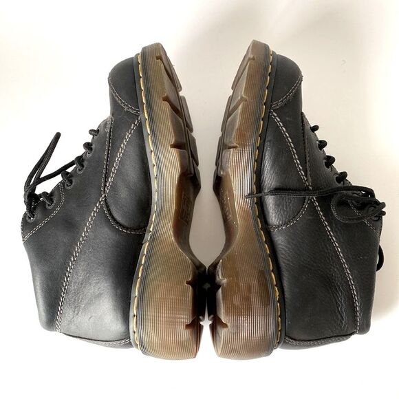DR. MARTENS Vintage Y2K Black Leather 12278 Daisy Chunky Platform Ankle Boots